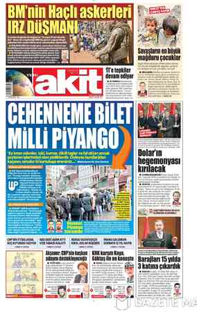  'T Cumhurbaşkanı Erdoğan'ın “Dünya 5'ten büyük- tür” diyerek eleştirdiği BM'de görev yapan Haçlı askerlerinin sapkınlıkta...