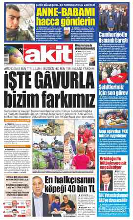 Yeni Akit sayfa 1
