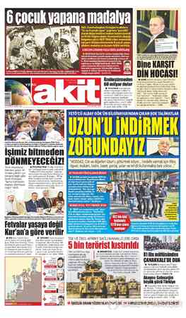 Yeni Akit sayfa 1