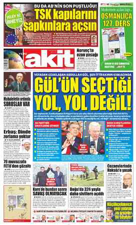 Yeni Akit sayfa 1