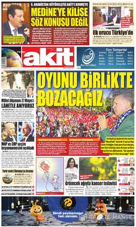 Yeni Akit sayfa 1