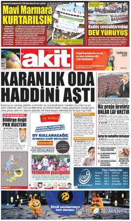 Yeni Akit sayfa 1