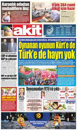 Yeni Akit sayfa 1