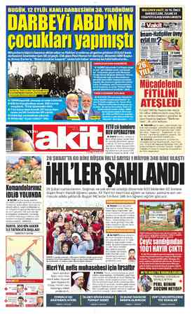 Yeni Akit sayfa 1