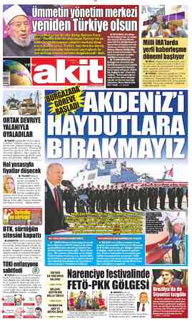Yeni Akit sayfa 1