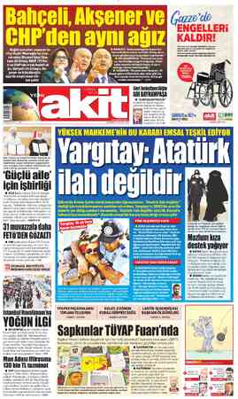  Sağlık sorunları yaşayan ta- rihçi Kadir Mısıroğlu'nu ziya- ret eden Diyanet İşleri Baş- kanı Ali Erbaş; MHP, | ti ve CHP'nin