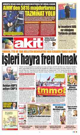 Yeni Akit sayfa 1