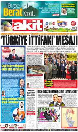 Yeni Akit sayfa 1