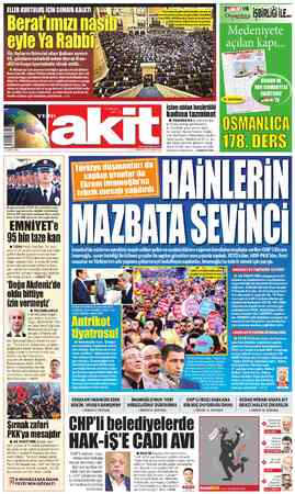 Yeni Akit sayfa 1
