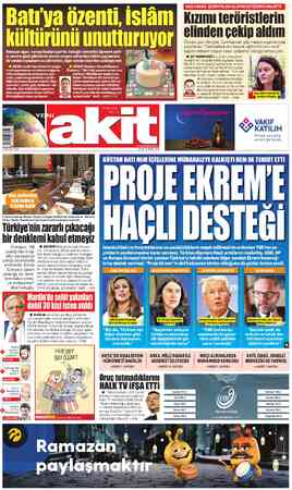 Yeni Akit sayfa 1