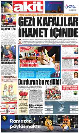 Yeni Akit sayfa 1