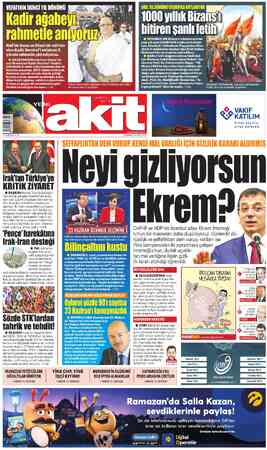 Yeni Akit sayfa 1