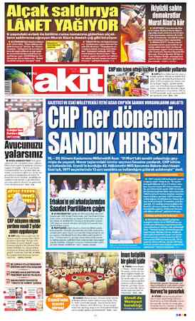 Yeni Akit sayfa 1