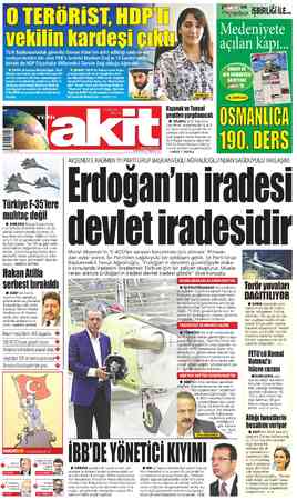 Yeni Akit sayfa 1