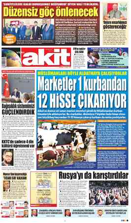 Yeni Akit sayfa 1