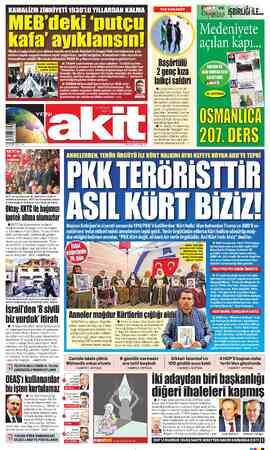 Yeni Akit sayfa 1
