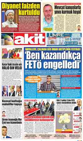 Yeni Akit sayfa 1