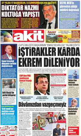 Yeni Akit sayfa 1
