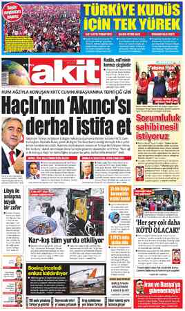  TÜRKİYE KUDÜS İÇİN TEK YÜREK halkına destek vermek ve Ku siçin% . 9 $ © Bugün İstanbul Yenikapı'da “Bü- — © Yeniden Refah...