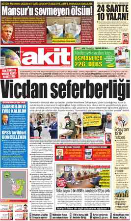 Yeni Akit sayfa 1