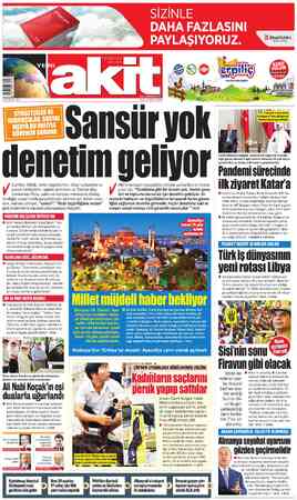  12 ZİLKADE 1441 Cumhur ittifakı; terör örgütlerinin, itibar suikastine so- yunan tetikçilerin, sapkın akımların ve Türkiye