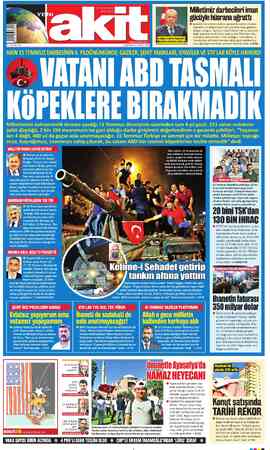 Yeni Akit sayfa 1