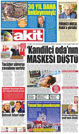 Yeni Akit sayfa 1