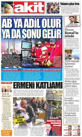Yeni Akit sayfa 1