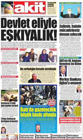 Yeni Akit sayfa 1