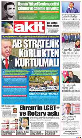 Yeni Akit sayfa 1