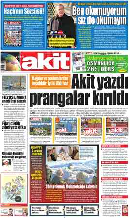 Yeni Akit sayfa 1