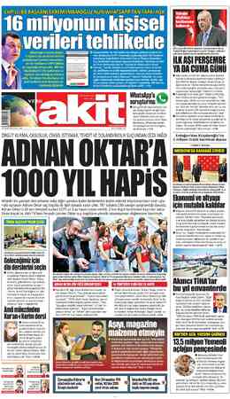  CHP/LİİBB BAŞKANI EKREM İMAMOĞLU/ ÜN WH APP?TAN FARKI'YOK 16 milyonun kişisel verileri tehlikede WhatsApp'ın kişisel bilgile-