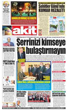  Mescııl-ı Aksa İmamı Şeyh Sabri'ye gözaltı Terör devleti İsrail, Mi- raç Kandili'nde de zor- balığını sürdürdü. Fi-...