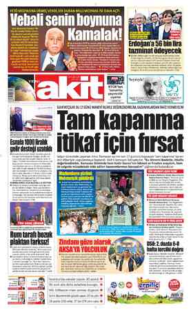  FETÖ MEDYASINA DEMEÇ VERDİ, DİK DURAN MİLLİ MEDYAYA İSE DAVA AÇTI Son dönemde Cumhur İtti- ı ı ' fakı ile Saadet Partisi...