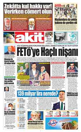 Yeni Akit sayfa 1