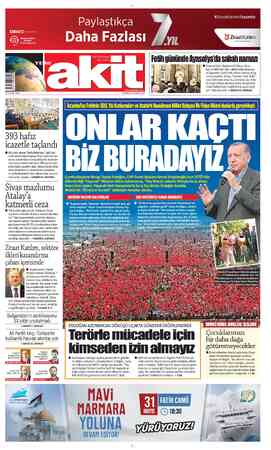 Yeni Akit sayfa 1