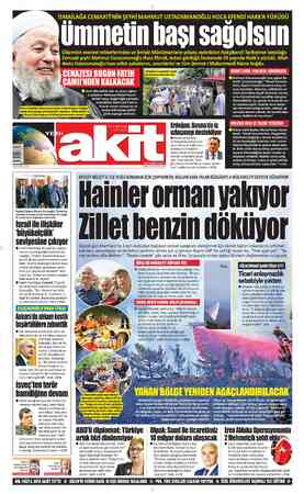  —ı ni üteakiben Fatih Camii'nde kı- n lınacak cenaze namazının ar- HocaEfendinin vefatı sonrası başta Cumhurbaşkanı Erdoğan "