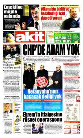  Emekliye müjde yakında © Cumhurbaşkanı Yardımcısı Cevdet Yıl- maz, milyonlarca emeklinin bekledi- ği maaş artışı ile ilgili
