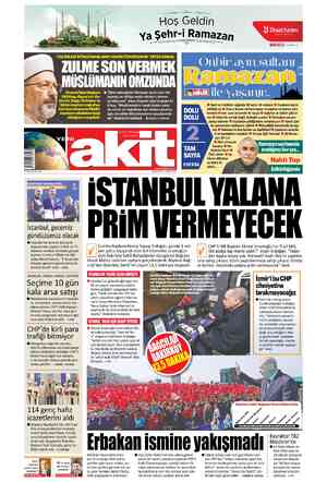 Yeni Akit sayfa 1
