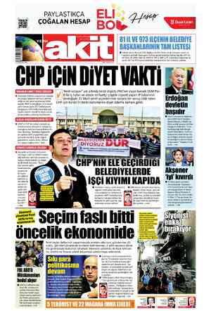 Yeni Akit sayfa 1