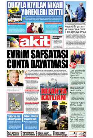  Cumhurbaşkanı Recep Tayyip Erdoğan, Türkiye'ye ziyaret- te bulunan Kuveyt Emiri Meşal el-Ahmed el-Cabir es-Sa- bah ile...