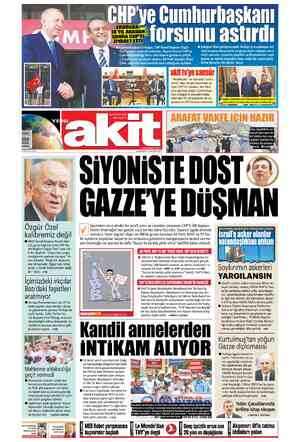  GHP'ye Gumhurbaşkanı ERDOĞAN; 18 YIL AMIIN: Özel'eiade-i ziyarette bulundu. Ziyaret öncesi CHP'ye Cumhurbaşkanlığı forsu olan