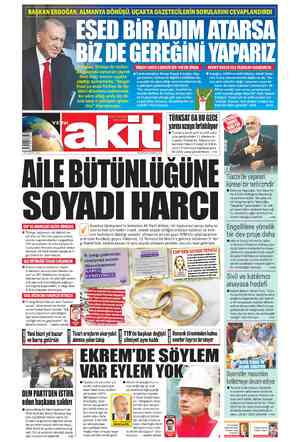  BAŞKAN ERDOĞAN, ALMANYA DÖNÜŞÜ, UÇAKTA GAZETECİLERİN SORULARINI CEVAPLANDIRDI ESED BİR ADIM ATARSA İZ DE GEREĞİNİ YAPARIZ...