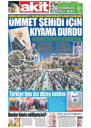 Yeni Akit sayfa 1