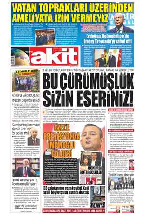  VATAN TOPRAKLARI ÜÖZERİNDEN AMELİYATA iZİN VERMEYİZİŞ'DE © Cumhurbaşkanı Recep Tayyip Erdoğan, “Va- — © Erdoğan, katil devlet