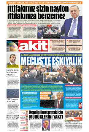 Yeni Akit sayfa 1