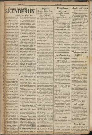    a taç giydirir! lak, vo ir Eyibiher türlü Sayfa —2— m inin Cenuptan bir kaç intiba KEND ERUN | Yazan: Falih Rıfkı ATAY ön