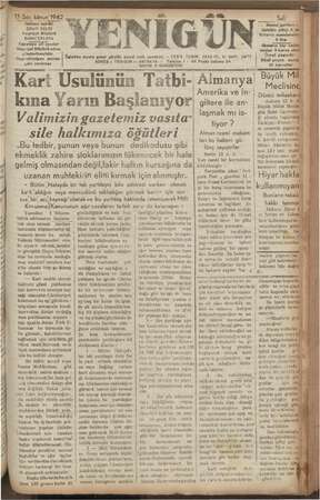  ür ss ma e e RR 13: Son kânun”1942 sane İmliyaz sahibi Şükrü BALCI Keşriyat Müdürü Selim” ÇELENK Gazeteye ait yazılar...