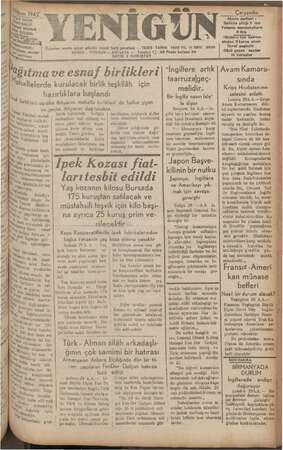  Ögleden sonra ek ri günlük siyasi halk gazetesi — TESİS TARIHI 1928 YIL a sayı 3059 SİM RES ı YEN!GUN -— ANTAKYA — SAYISI 2