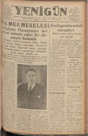 Yenigün (Antakya) Gazetesi 22 Eylül 1942 kapağı